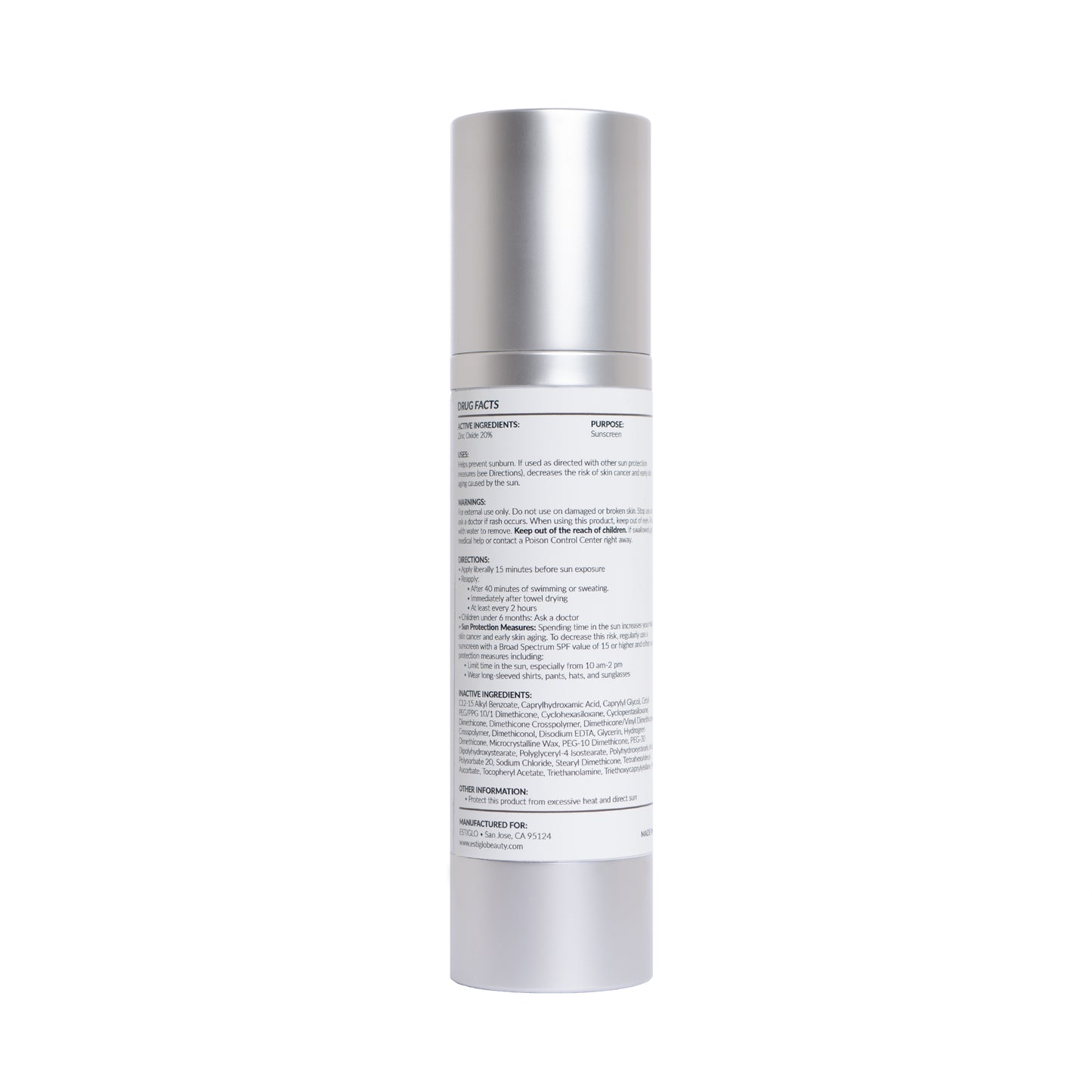 Non-Tinted Zinc Body & Face Mineral Sunscreen SPF 40